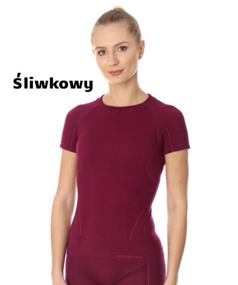 Koszulka damska z wełną merino z krótkim rękawem ACTIVE WOOL