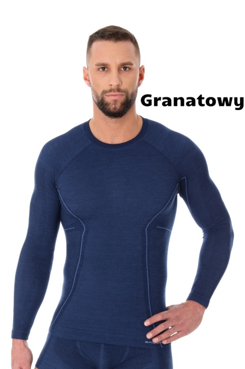 Koszulka męska wełniana z długim rękawem ACTIVE WOOL