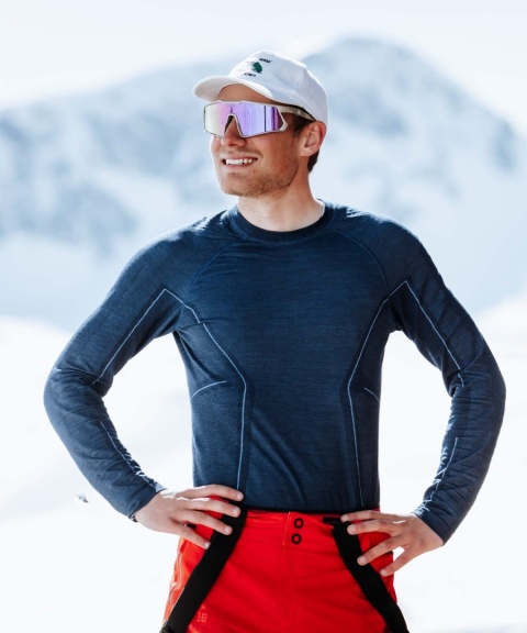 Koszulka męska wełniana z długim rękawem ACTIVE WOOL